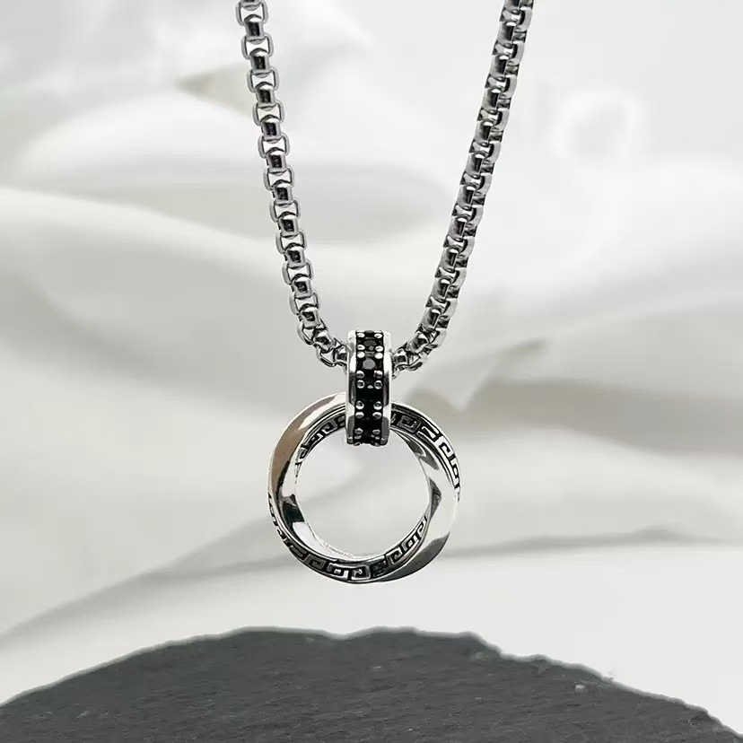 925 Sterling Silver Chain Necklace Men - قلادة جديدة من الفضة الإسترليني عيار