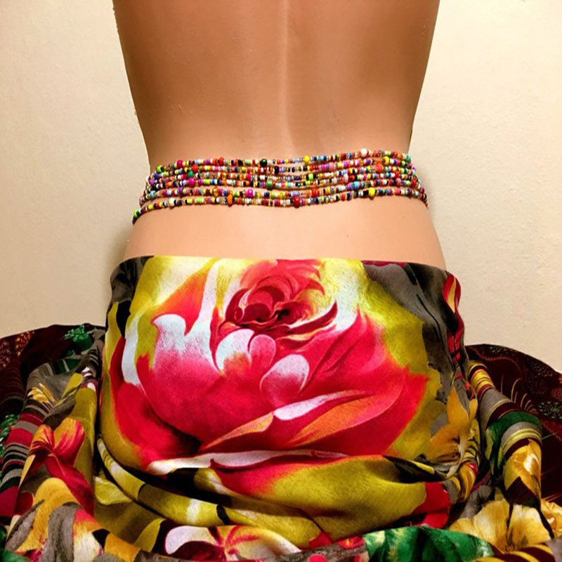 Body Jewelry - سلسلة البطن مطرزة للنساء ، سلاسل