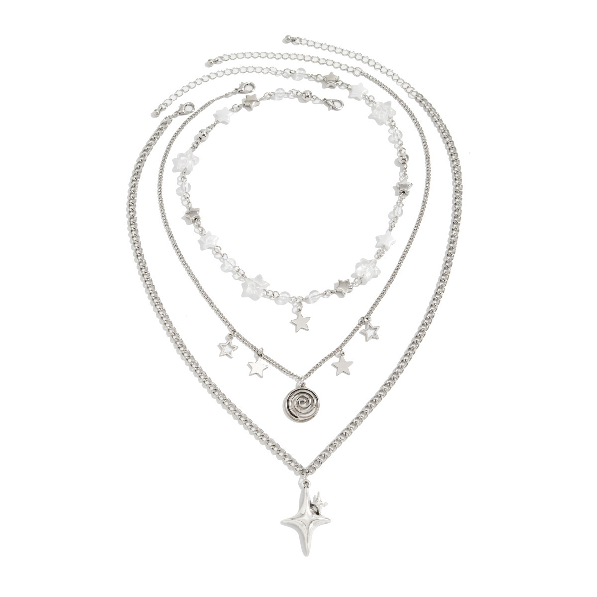 قلادة نسائية متعددة الطبقات بت - مراجعة Layered Pendant Necklace Aesthetic وسعره