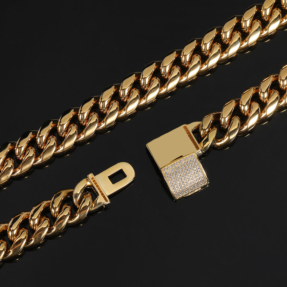 ميامي الكوبية ربط سلسلة قلادة  - مراجعة Cuban Link Chain 12Mm وسعره