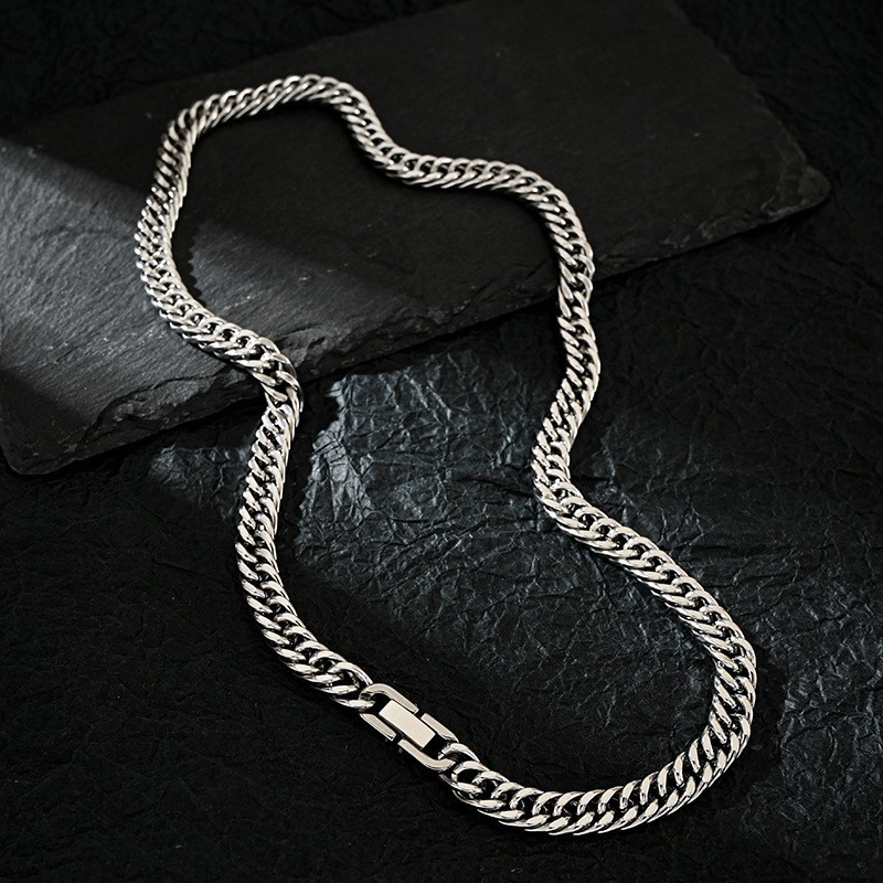 قلادة سلسلة كوبية من الفولاذ ا - مراجعة Cuban Link Chain 12Mm وسعره