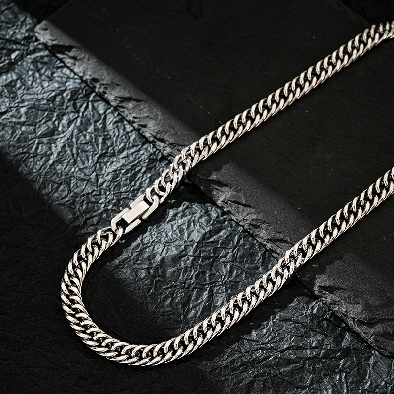 قلادة سلسلة كوبية من الفولاذ ا - مراجعة Cuban Link Chain 12Mm وسعره