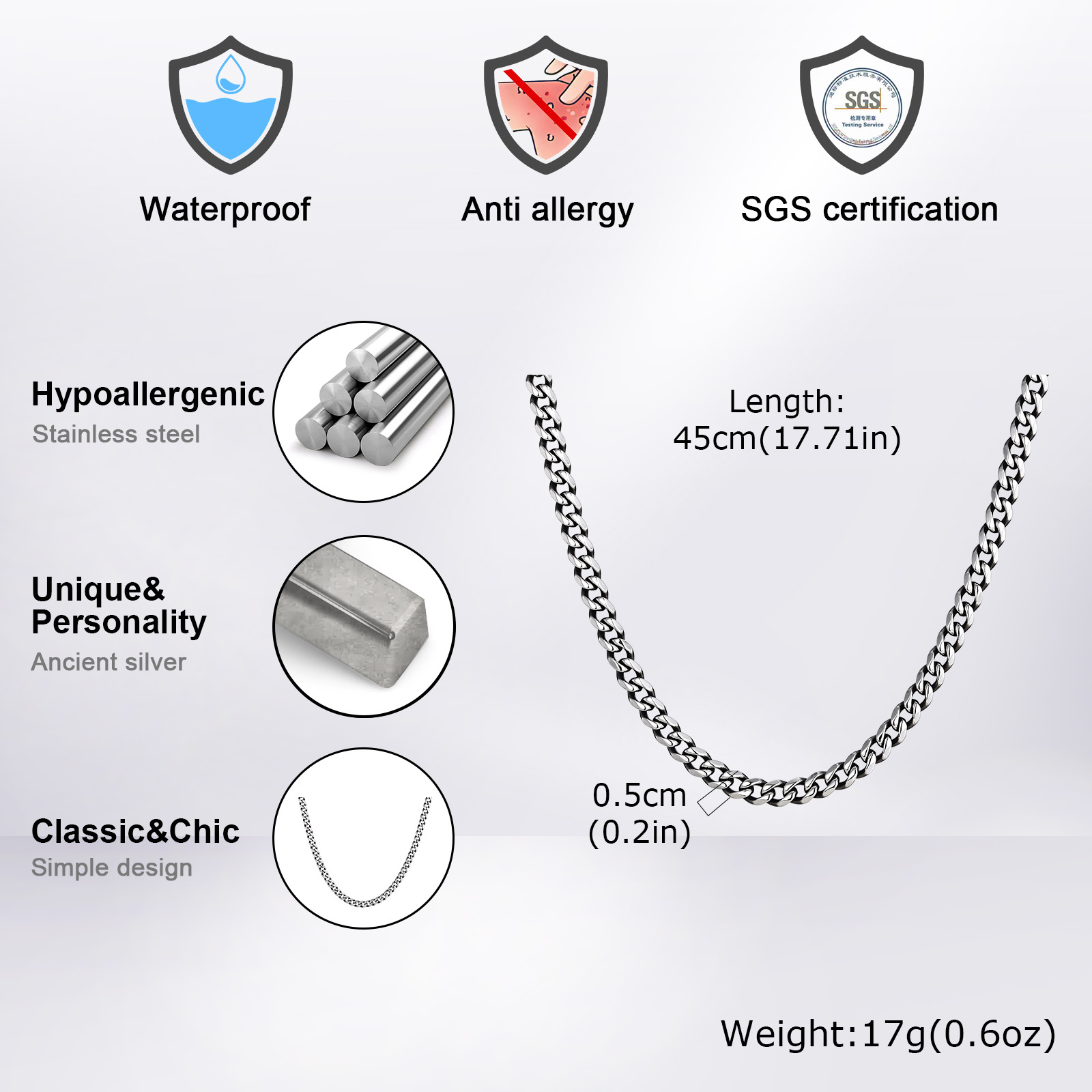 سلسلة عنق كوبية كلاسيكية للرجا - مراجعة Cuban Link Chain 12Mm وسعره