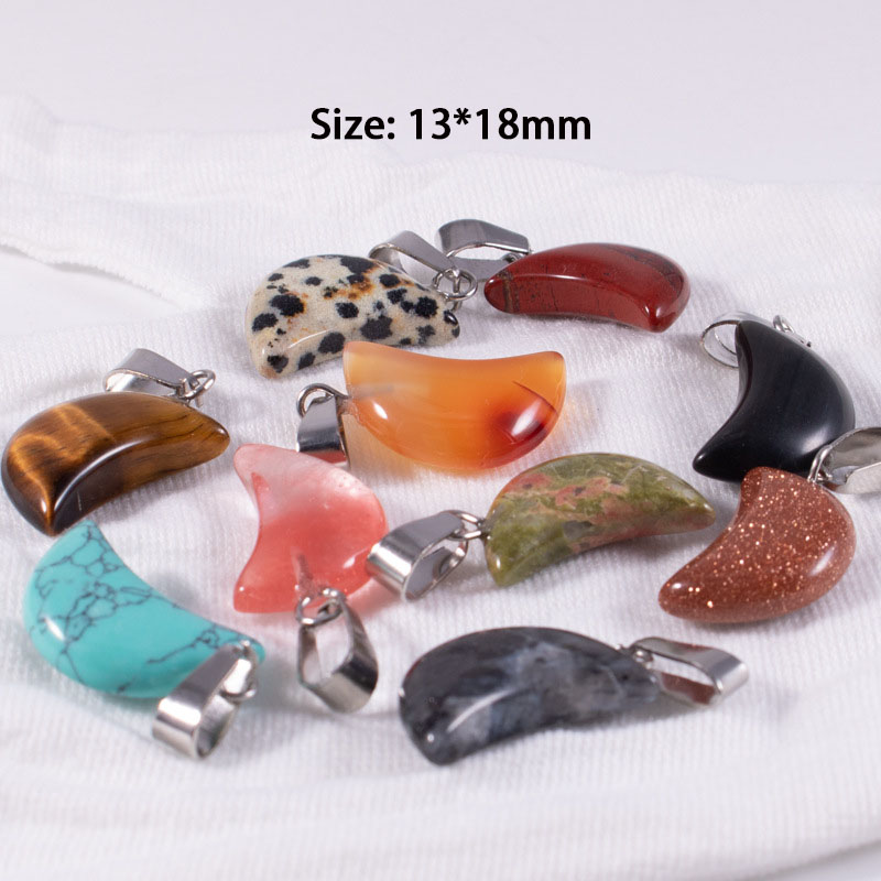 20 قطعة/الحقيبة الحجر الطبيعي  - مراجعة Crystal Pendant Necklace Natural Stone وسعره