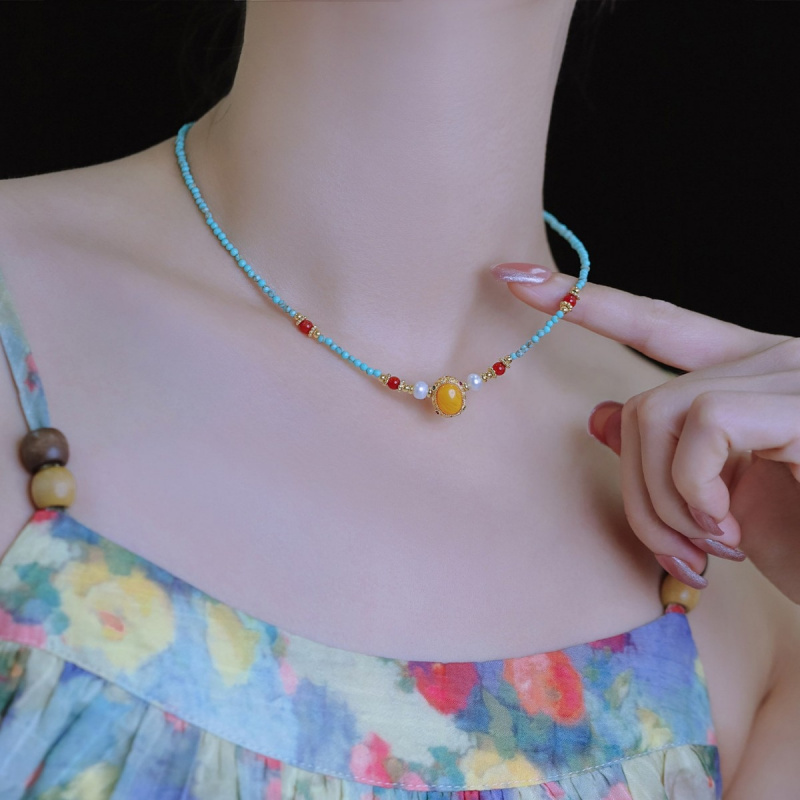 وصل حديثًا: قلادات نسائية من ا - مراجعة Pearl Choker Necklace Vintage وسعره