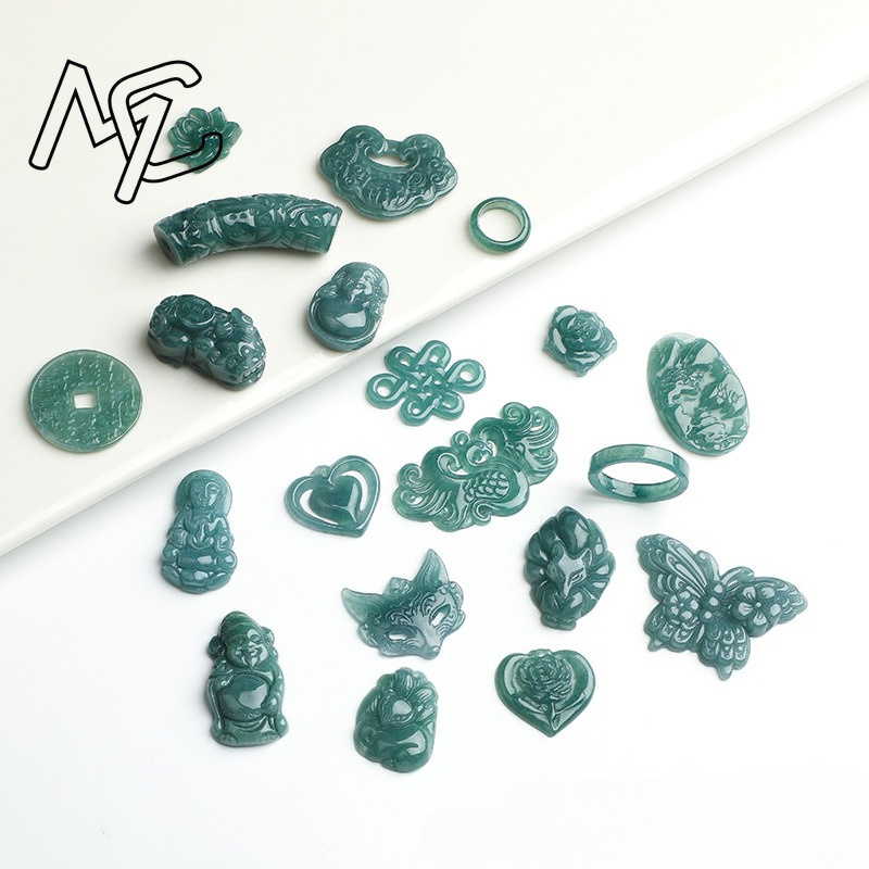 قطعتان من حجر اليشم الأزرق الط - مراجعة Earrings وسعره