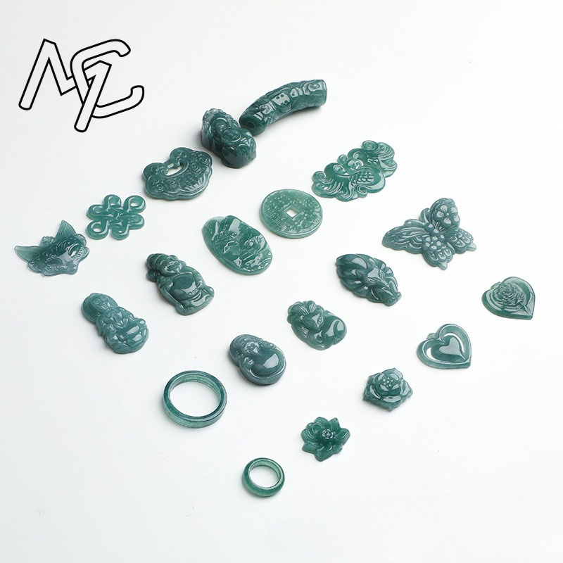 قطعتان من حجر اليشم الأزرق الط - مراجعة Earrings وسعره