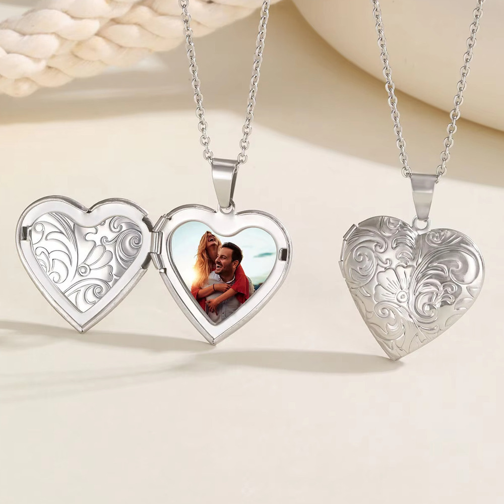 Vnox داينتي القلب صور قلادة ال - مراجعة Heart Locket Necklace Photo وسعره