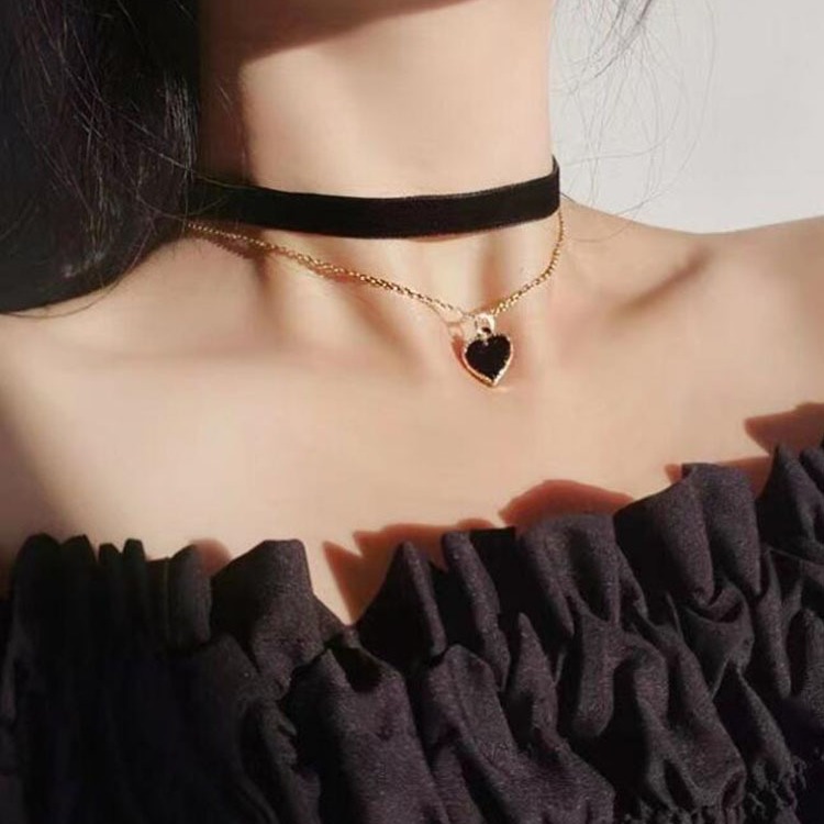 رومانسية طبقة مزدوجة المختنق ق - مراجعة Layered Pendant Necklace Aesthetic وسعره