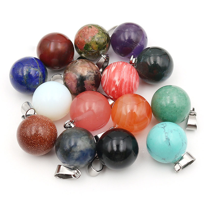 20 قطعة/الحقيبة 14 مللي متر ال - مراجعة Crystal Pendant Necklace Natural Stone وسعره