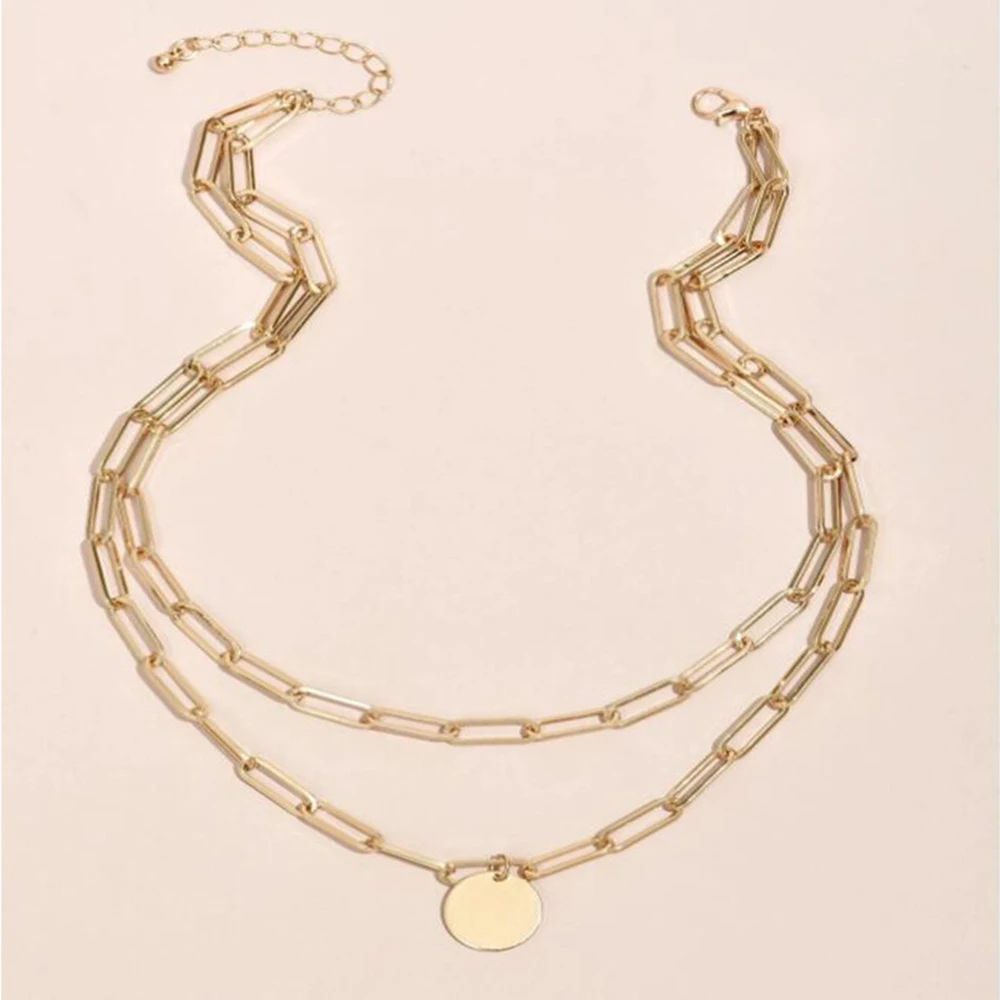 SUMENG 2024 موضة جديدة خمر حلي - مراجعة Layered Pendant Necklace Aesthetic وسعره