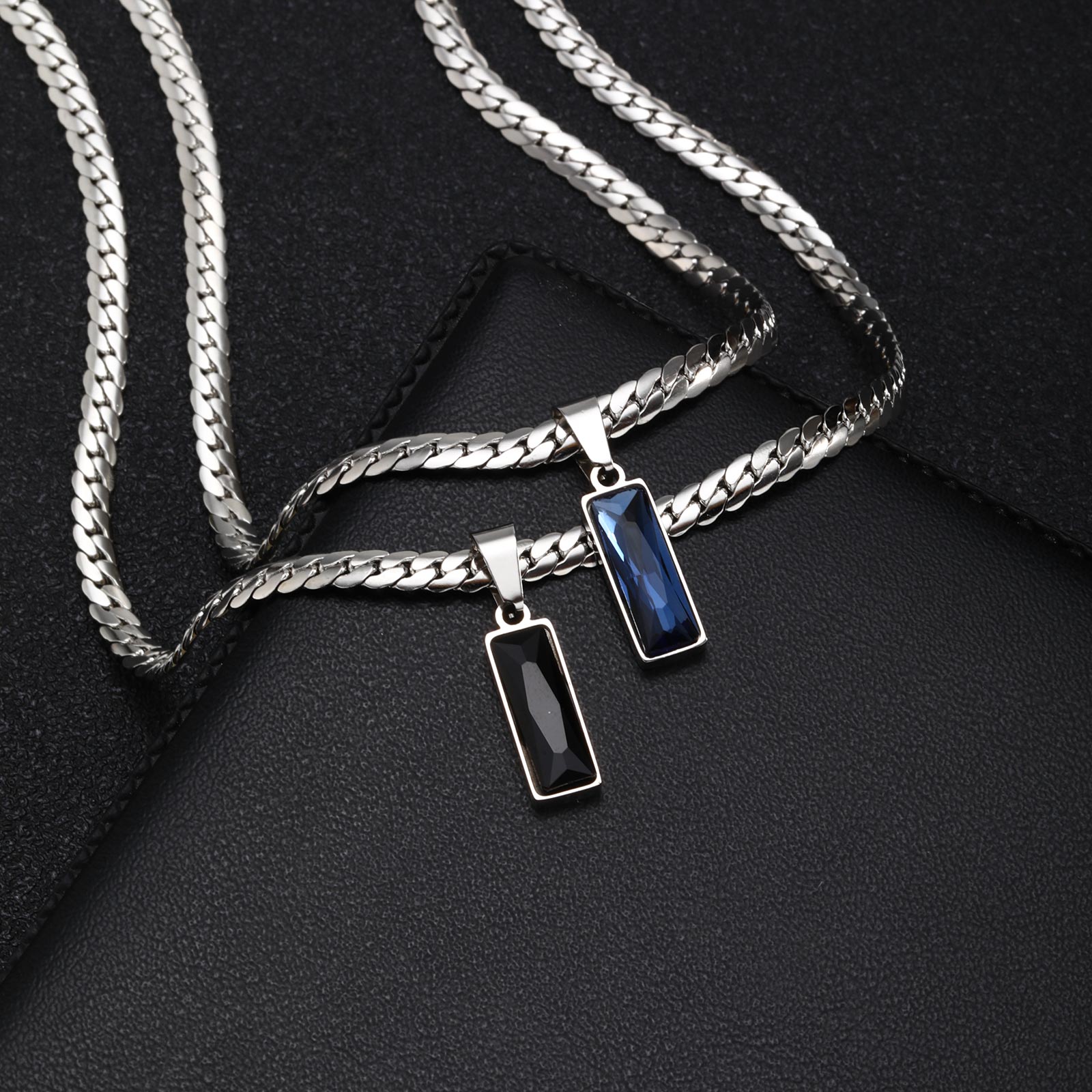 أنيق رجل هندسية حجر قلادة القل - مراجعة Cuban Link Chain 12Mm وسعره