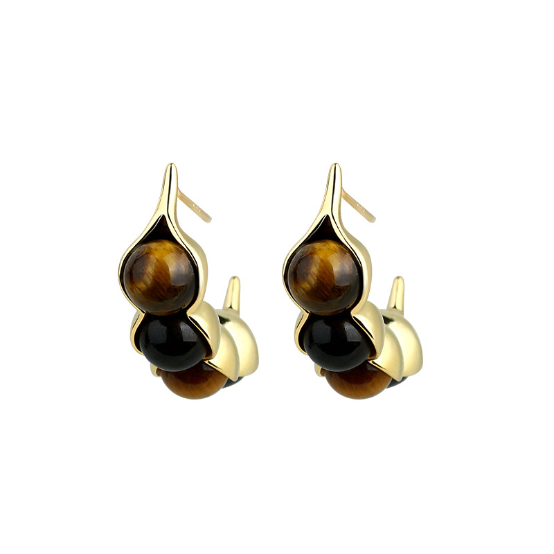 عين النمر قرنة أقراط الأحجار ا - مراجعة Earrings وسعره